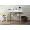 Kingston Brass 36 Carrara Marble Console Sink with Brass Legs, Marble WhiteBrushed Brass LMS3622M87 - alternate 5